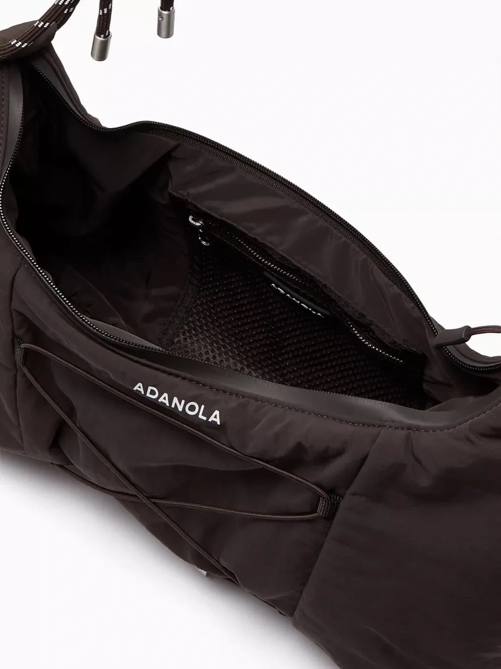 Adanola Black Drawcord Shoulder Bag - Picture 4 of 6